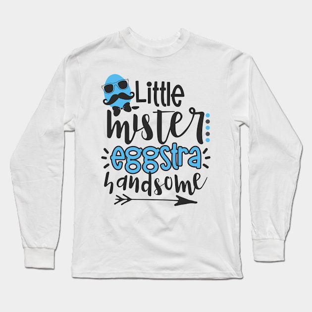 Little mister eggstra handsome Long Sleeve T-Shirt by TheBlackCatprints